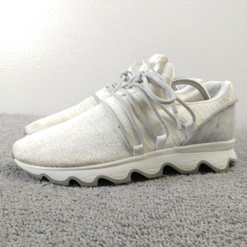 Sorel Kinetic Womens Size 10 Running Shoes Low Top Lace Up White Gray