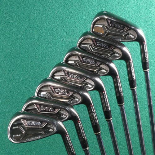 Adams Idea Black CB2 Forged 4-PW Iron Set KBS Tour 90 Steel Stiff *READ*