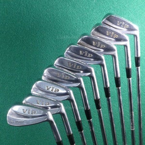 VINTAGE MacGregor VIP by Nicklaus 2-10 Iron Set Dynamic Gold Steel Stiff *READ*