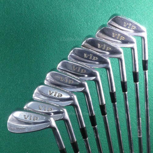 VINTAGE MacGregor VIP by Nicklaus 2-10 Iron Set Dynamic Gold Steel Stiff *READ*