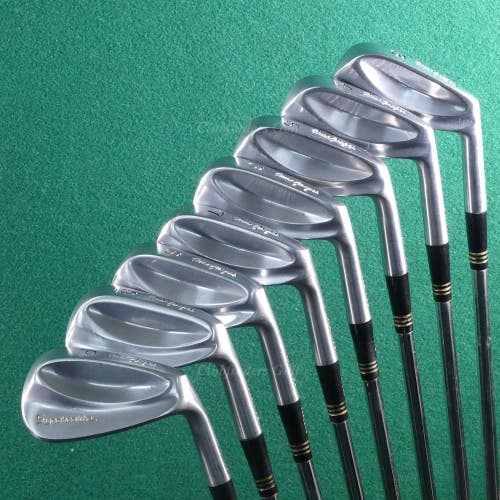 VINTAGE MacGregor Synchrolite REG M95 3-PW Iron Set Stepped Steel Stiff