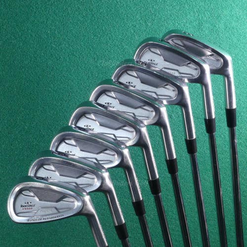 Bridgestone TourStage X5000 Forged 3-PW Iron Set Dynamic Gold Steel Stiff *READ*