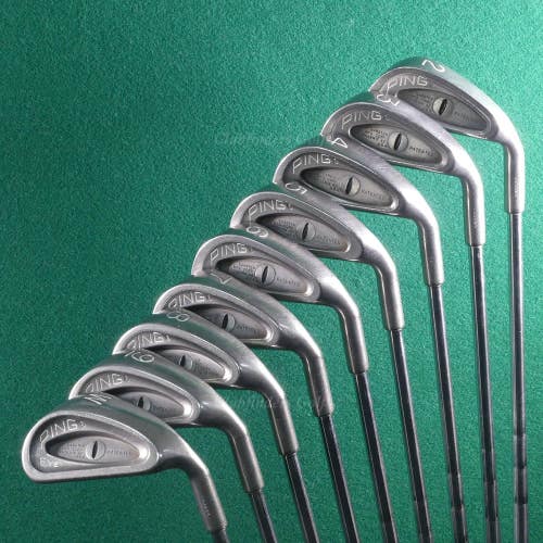 VINTAGE Ping Eye Black Dot 2-SW Iron Set Karsten ZZ-Lite Steel Stiff