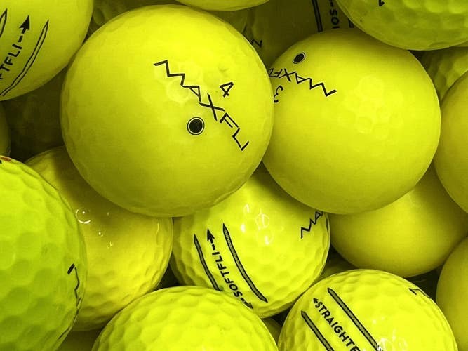 4 Dozen Yellow Max Fli Near Mint AAAA Used Golf Balls.. soft-fli/straight-fli