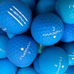 12 Blue Matte Finish Max Fli Near Mint Soft-Fli AAAA Golf Balls..