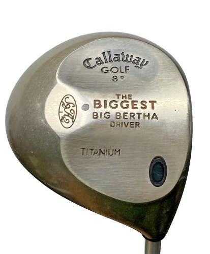 Callaway The Biggest Big Bertha Ti Driver 8* S2H2 RH Extra Stiff Graphite 45.5"