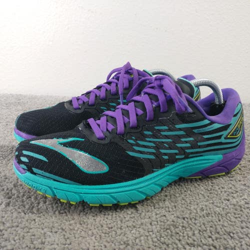 Brooks Pure Cadence 5 Womens Size 7.5 Running Shoes Black Purple Sneakers