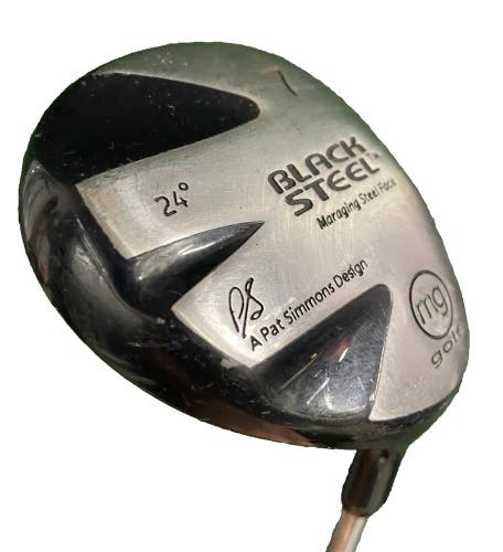 MG Golf Black Steel 7 Wood 24* RH Men's Stiff Steel 40.5" Nice Standard MCC Grip