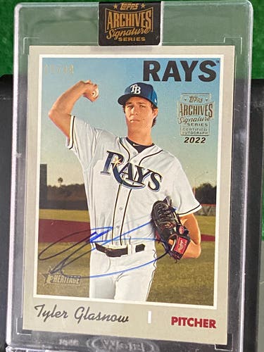 Tyler Glasnow Rays 2022 Archives Signature Series Topps Auto # 25/49 #538