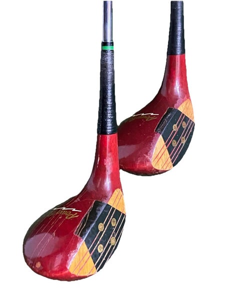 PowerBilt HB Persimmon Wood Set Reg W85620 1w,3w Ladies Steel Good Grips HC's
