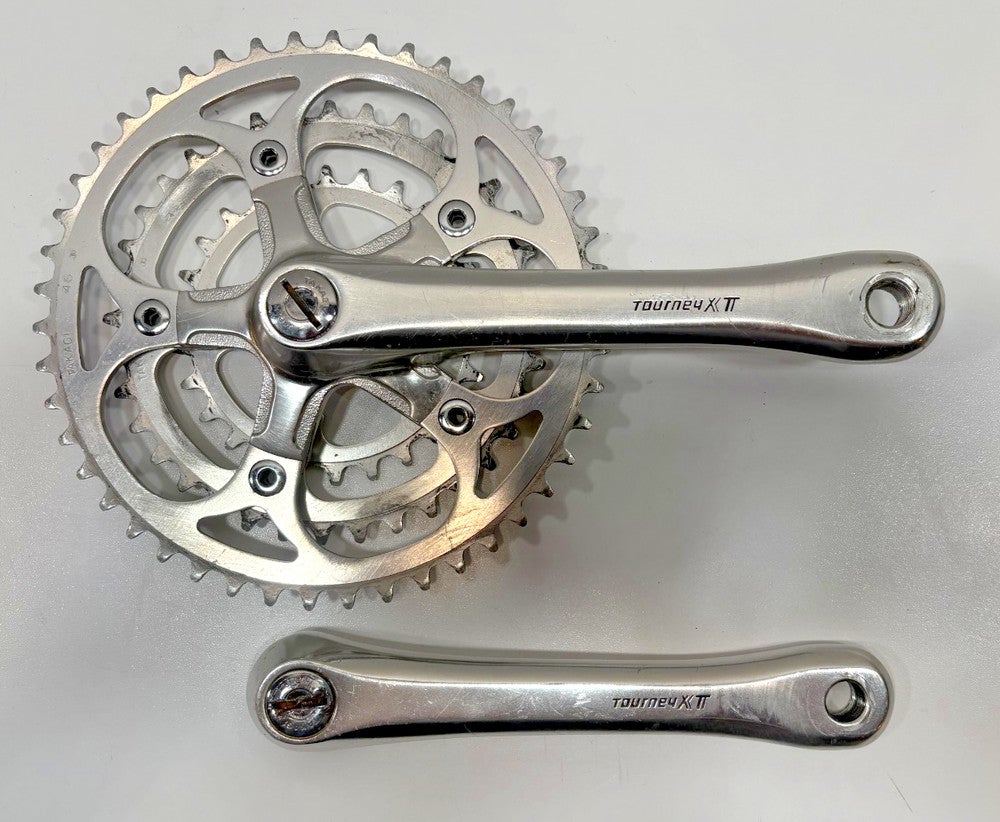 Vintage 1980s Takagi Tourney XT 175mm 46/36/26 Aluminum Mtn/BMX