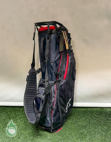 New Callaway Hyper Lite Zero Stand/Carry Golf Stand Bag Lime Camo/Black/Red