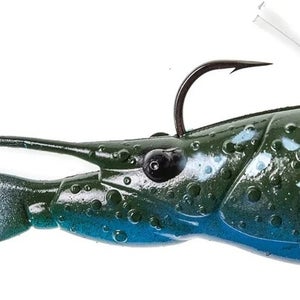 Googan Squad Scuddle Bug Swimbait 4in Green Pumpkin Blue 3/8oz TEN17