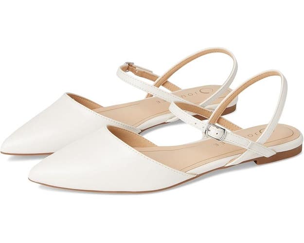 Journee Collection Martine Flats Women's US 9 Natural Leather Slingback VER1486