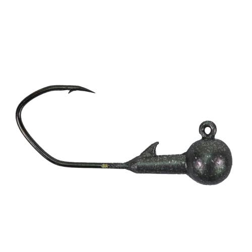 YUM Forward Facing Sonar Jig Head 1/4 oz 3/0 Hook Size Smoke (Pack of 3) TEN60