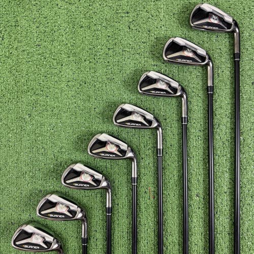 TaylorMade Burner 1.0 2009 Iron Set 4-PW AW Graphite Reax 65 Regular Flex RH
