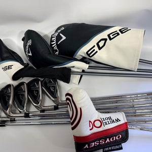 Callaway Edge LH Complete Set Regular Steel 10 Clubs Driver 3W Hybrid + Putter