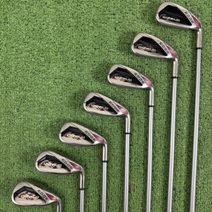 Callaway Diablo Edge Iron Set 5-PW AW 55g Graphite Womens Ladies Flex NEED GRIPS