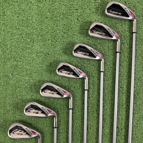 Callaway Diablo Edge Iron Set 5-PW AW 55g Graphite Womens Ladies Flex NEED GRIPS