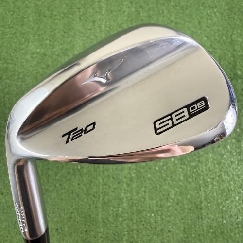 Mizuno T20 Satin Chrome Wedge Lob LW 58 08 KBS Tour 110 Regular Flex Left Handed