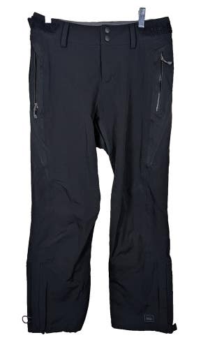 REI EI Elements Black Women's Hiking Rain Outdoor Pants Size 6 Nylon Ankle Zip