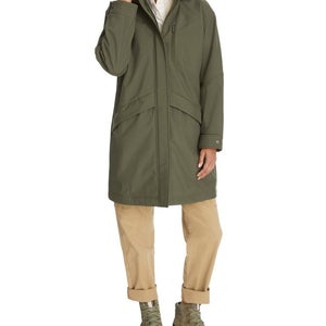 Bass Outdoor Stadium Parka Jacket Women's Medium Green Long Sleeve Hooded KFC630