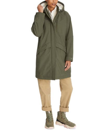 Bass Outdoor Stadium Parka Jacket Women's Medium Green Long Sleeve Hooded KFC630