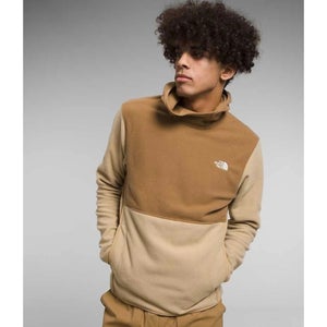 The North Face Alpine Polartec 100 Hoodie Men's Small Brown Long Sleeve KFC623