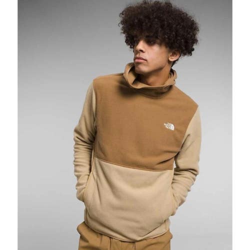 The North Face Alpine Polartec 100 Hoodie Men's Small Brown Long Sleeve KFC623