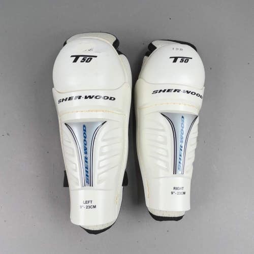 Sherwood T50 Youth 9" Hockey Shin Guards