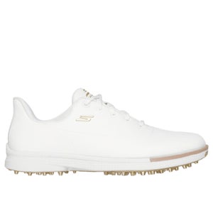 SKECHERS WOMENS GO GOLF JASMINE 2 GF GOLF SHOE WHITE/GOLD