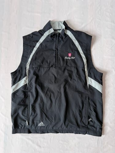 Adidas Berkeley Hall golf vest Climaproof Wind black Grey Mesh lining men's XL