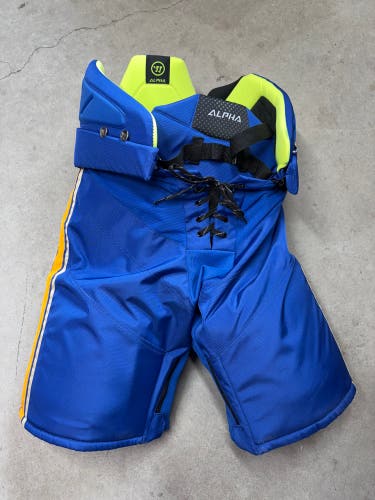 Senior Medium Warrior Alpha Pro St. Louis Blues Hockey Pants (New) Pro Stock