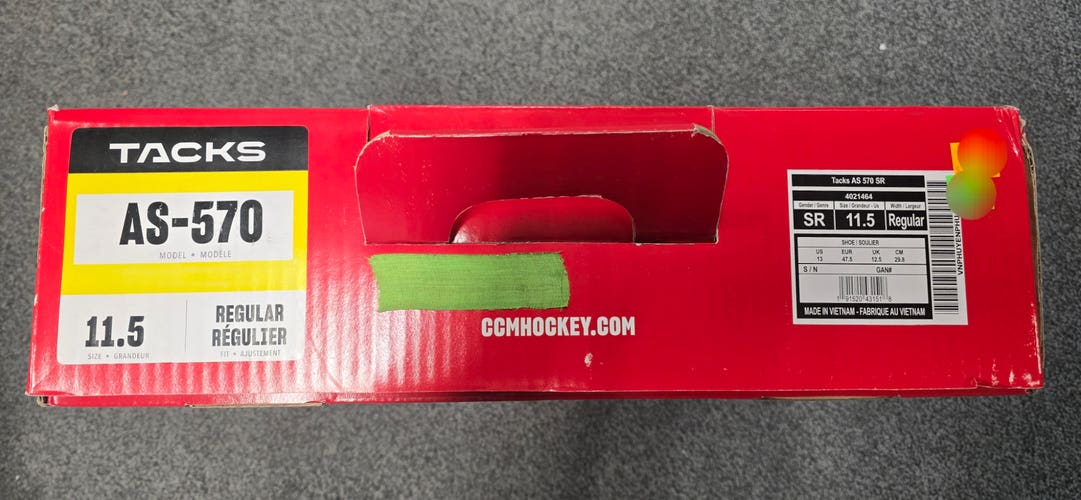 CCM Tacks AS-570 Hockey Skates Senior Regular Width 11.5 (New)