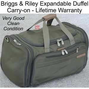 Briggs & Riley Expandable Duffel Carry-on Green - Lifetime Warranty