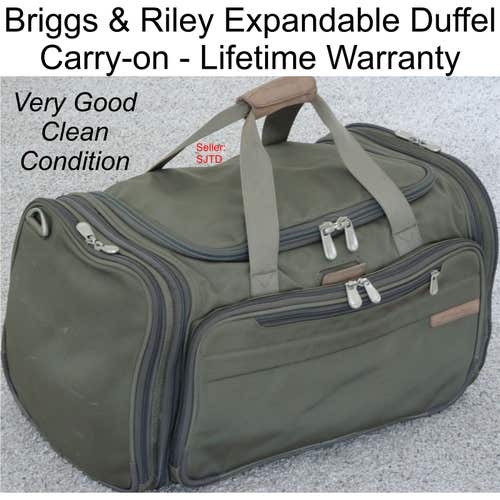 Briggs & Riley Expandable Duffel Carry-on Green - Lifetime Warranty