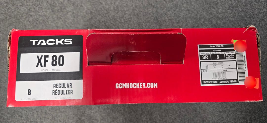 CCM Tacks XF 80 Hockey Skates Senior Regular Width 8 (New)