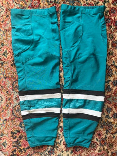 Fanatics SJ Sharks 2024/25 Pro Stock “Evolve” Teal socks