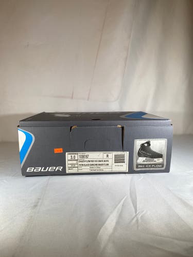Black Bauer Flow Rec Hockey Skates Regular Width Size 3 (New)