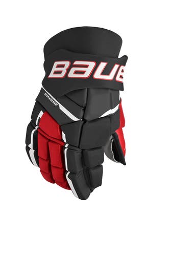 NEW Bauer Supreme M3 Gloves, Black/Red 12"