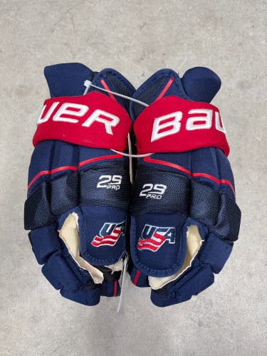 15” Bauer Supreme 2s Pro Team USA Gloves Pro Stock (New)