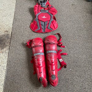 Red All Star System 7 Axis Catcher's Set (Used)