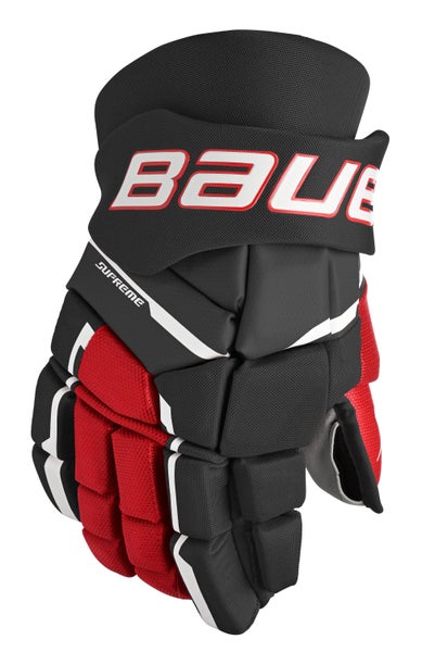 NEW Bauer Supreme M3 Gloves, Black/Red 12"