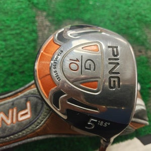 Ping G10 Fairway 5 Wood 18.5 Degree Regular Flex TFC 129F Graphite w Headcover