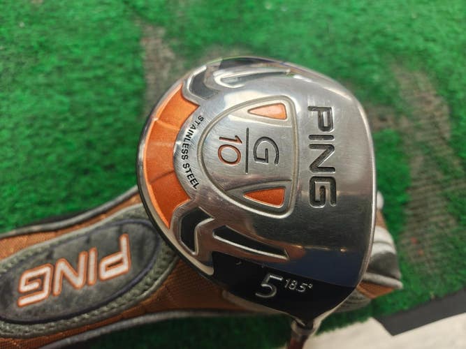 Ping G10 Fairway 5 Wood 18.5 Degree Regular Flex TFC 129F Graphite w Headcover