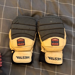 White Medium Adult Unisex Hestra Gloves (Used)