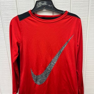 Nike Dri-Fit Red/Black/Grey Graphic Print Logo Tee Size Youth Large