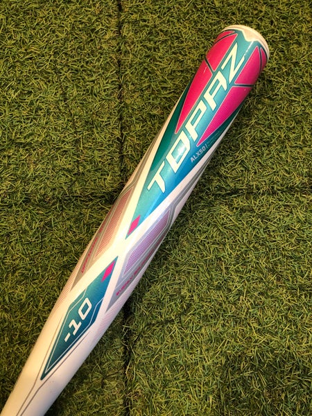 White 2020 Easton Topaz Alloy Bat (-10) Alloy 20 oz 30" (Used)