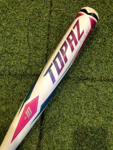 White 2022 Easton Topaz Alloy Bat (-10) Alloy 20 oz 30" (Used)