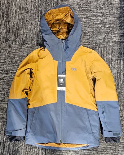 New Outdoor Research Snowcrew Ski Jacket Mens Medium Blue